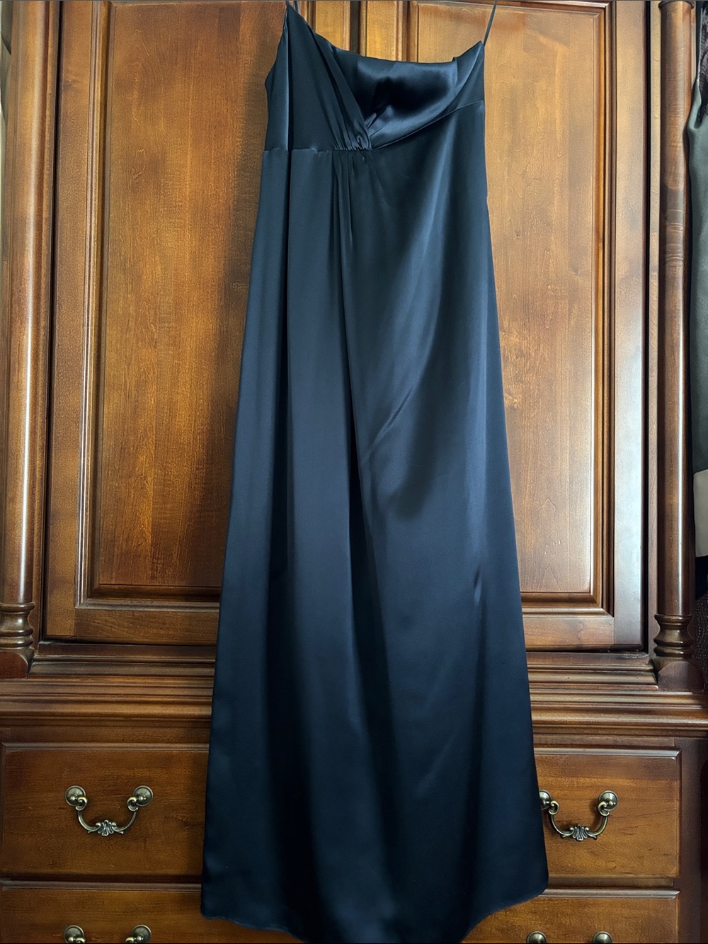 Elegant navy blue  Satin Slip Dress